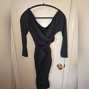 Elegant Black Wrap Dress